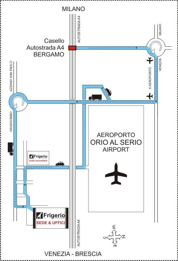cartina per raggiungerci